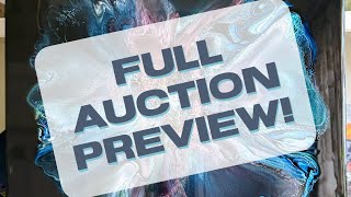 Full Auction Preview Fluid Art Auction For Hurricane Relief art [upl. by Nihcas]