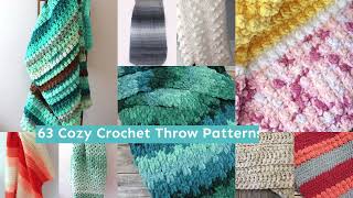 Free and Easy 63 Cozy Crochet Throw Patterns Crochet Blanket Ideas [upl. by Rima124]