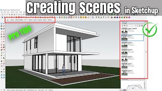 How to Create Scenes in SketchUp Pro  SketchUp 2022 Scenes and Animation [upl. by Adelina766]