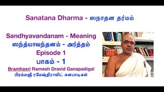 Sanatana Dharma  Sandhyavandana mantras  Episode 1 [upl. by Ardnossak712]