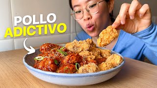 Pollo Frito Coreano Ultra Crujiente 😏  Cocina con Coqui [upl. by Kant]