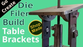 Shop made Die Filer Build Part 19  Table Rotational BracketsSupports [upl. by Gapin]