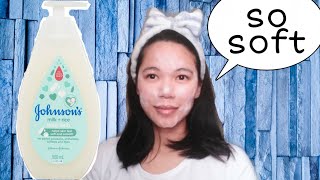 JOHNSONS MILK RICE BABY BATH AS FACIAL WASH [upl. by Yehs]