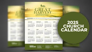 How to design a 2025 church calendar in photoshop [upl. by Gad512]