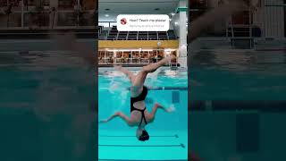 Impressive Split Camera View of synchronized swimmer [upl. by Semele850]