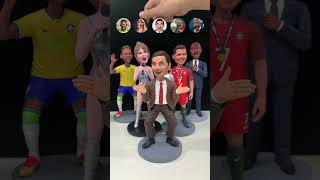 Celebrity Bobbleheads ：Mr Bean Taylor Swift Neymar Xavi and Ronaldo in Clay [upl. by Runkel]