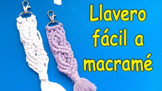 DIY como hacer LLAVEROS en MACRAMÉ muy FÁCIL  DIY Macrame Keychains [upl. by Amber]