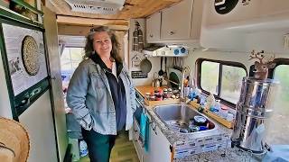 Life in a 1984 Class C RV Nomadic Living on Social Security TOUR [upl. by Hannahoj]