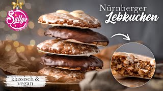 Lebkuchen Rezept  Nürnberger Lebkuchen  klassisch und vegan  Sallys Welt [upl. by Jolanta]