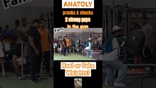 ANATOLY Use Real or Fake Weights anatoly anatolyprank gymprank fakeweights powerlifter [upl. by Lilyan944]