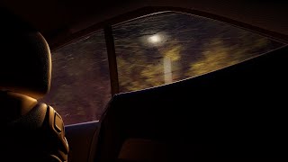 Sleeping On The Backseat Of A Car On A Rainy Night  Gentle Car Sound For Sleeping  4K [upl. by Malinowski]