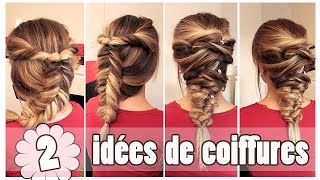 ➳ 2 coiffures pour les fêtes Noël Nouvel An Mariages  LA Hairstyle Inspiration [upl. by Jecon811]