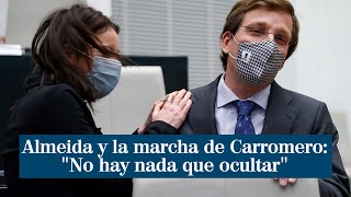 Almeida sobre la dimisión de Carromero por la crisis del PP quotNo hay nada que ocultarquot [upl. by Jyoti]