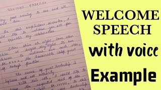 welcome speech for online  how to give welcome address in english  welcome speech in english [upl. by Retla]