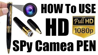 Review Of How to use Spy Pen Camera Full HD 1080P Photo  Video  Recording [upl. by Aicatsue715]