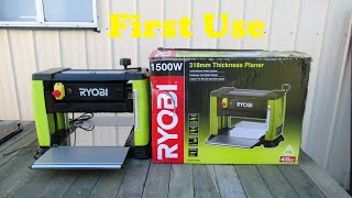 Ryobi Thicknesser Review  First Use [upl. by Orgell]