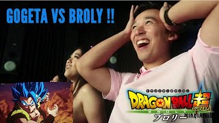 GOGETA vs BROLY  Dragon Ball Super Broly Cinema LIVE REACTION [upl. by Kahler]