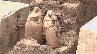 Egypt unveils ancient mummification workshops tombs in Saqqara necropolis [upl. by Virg]