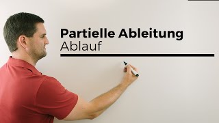 Partielle Ableitung Ablauf mehrdimensionale Analysis 2 Veränderliche  Mathe by Daniel Jung [upl. by Somar363]