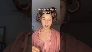 Attempt 2 at full head of rollers grwm hair rollers [upl. by Jaquelin955]