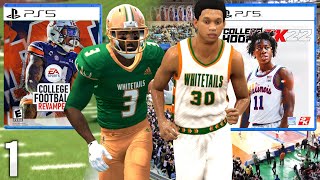 The 1st Dynasty in CFB Revamped amp College Hoops 2k22  Wisconsin State AD Dynasty [upl. by Nibot]