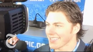 Sochi Olympics 2014  TJ Oshie on Shootout Against Russia Interview  The New York Times [upl. by Nytsirt]