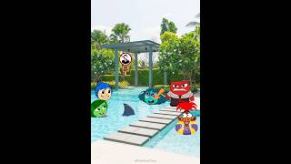 Help Joy from shark attacks in swimming pool  Inside Out 2 [upl. by Katherine]