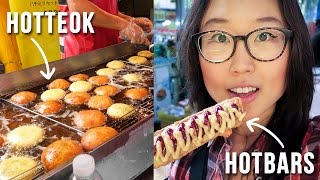 KOREAN STREET FOOD at Namdaemun Market ft Hotteok [upl. by Artemis11]