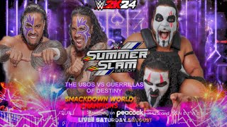 Guerrillas Of Destiny vs The Usos  Best Of Three Match 3 WWE 2K24 PS4 Gameplay [upl. by Aynod]