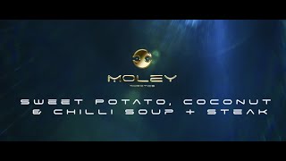 Moley Robotic Kitchen cooks Sweet Potato Coconut amp Chilli Soup and Steak [upl. by Esilenna]