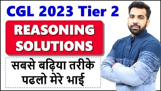 Reasoning SSC CGL 2023 Tier 2 Solution with fastest and best methods [upl. by Matthus366]