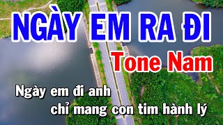 Karaoke Ngày Em Ra Đi Remix  Nhạc Sống Tone Nam  Karaoke Huỳnh Lê [upl. by Myra]