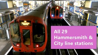 All 29 Hammersmith amp City Line stations [upl. by Nnaassilem]