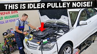 WHAT IDLER PULLEY WHINE NOISE SOUND ON A CAR [upl. by Etnovahs]