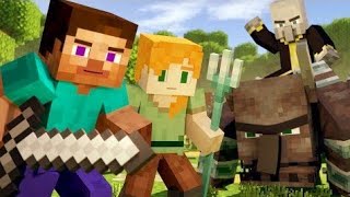 VILLAGE RAID  Alex and Steve Life Minecraft Animation [upl. by Nuawaj480]