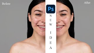 Photoshop Trick 2024 I Perfect Skin in Minutes Acne Gone Smooth Skin I Simple Steps I New Trick [upl. by Ot797]