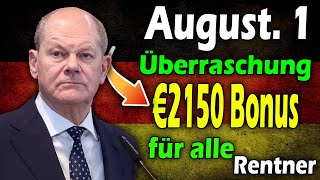 AugustUpdate €2150 Bonus und Anpassungen für alle Rentner in der gesetzlichen Rentenversicherung [upl. by Melas]