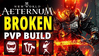 STRONGEST PVP build New world Aeternum [upl. by Assilat712]