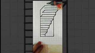 Simply 3D illusion drawing 🙏👍🤗shorts 3d trending [upl. by Delanos]