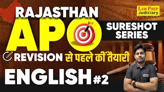 Rajasthan APO Exam 2024  English  2  Sureshot Series  English for Rajasthan APO  By Surya Sir [upl. by Erina]