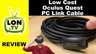 Low Cost Oculus Quest PC Link Cable Solution  CableCreation USB 30 Active Extender Review [upl. by Seyler]