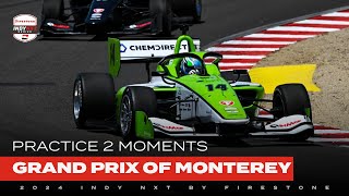 Practice 2 Highlights 2024 Grand Prix of Monterey  INDY NXT by Firestone [upl. by Eatnoled]