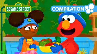 Sesame Street Elmos Vegetable Garden  Nature Explorers Compilation [upl. by Neelak]