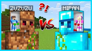 MIPAN amp ZUZUZU BISA MENGENDALIKAN IRON GOLEM DAN MENJADI KUAT DI MINECRAFT [upl. by Malka]