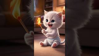 Kittens house Caught Fire kitten cat cartoon kitty [upl. by Kirwin]