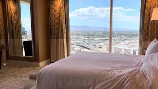 Wynn Las Vegas 34th Floor Corner Room Tour [upl. by Ynogoham]