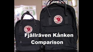 Fjällräven Kånken Mini amp Classic Comparison [upl. by Nylaras775]