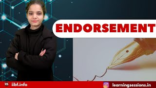 ENDORSEMENT  ENDORSEMENT EXPLAIN IN HINDI  JAIIB IMPORTANT CONCEPTS  JAIIB EXAM 2022 SHORTS [upl. by Siurad]