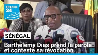 Sénégal  Barthélémy Dias prend la parole et conteste sa révocation • FRANCE 24 [upl. by Ahsennek]