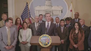 Gov Newsom discusses legislative action on gun control in California  Raw [upl. by Mac808]